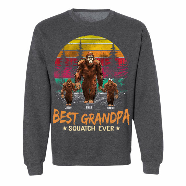 Best PaPa Squatch Ever Bigfoot - Personalized Vintage Shirt T1807 - Image 8