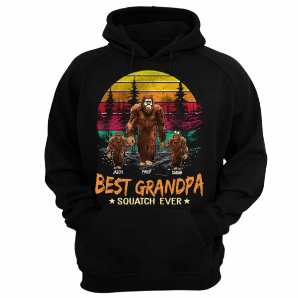 Best PaPa Squatch Ever Bigfoot - Personalized Vintage Shirt T1807 - Image 10