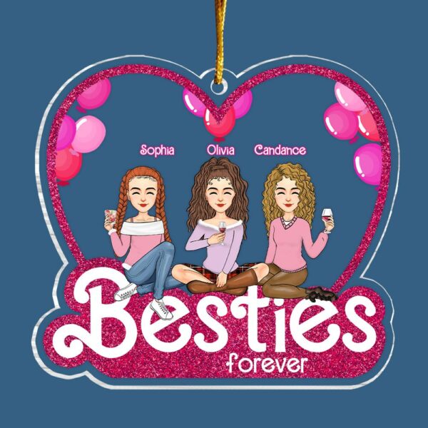 Besties Forever - Personalized Acrylic Ornament - Image 4