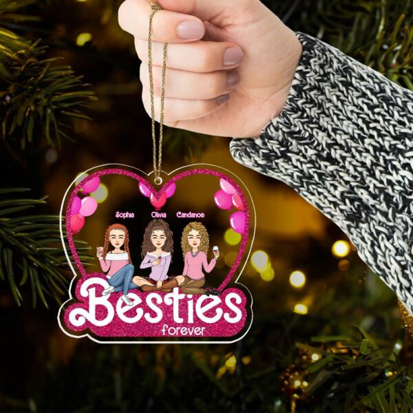Besties Forever - Personalized Acrylic Ornament - Image 6