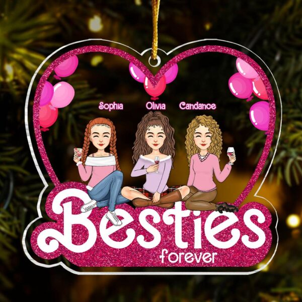 Besties Forever - Personalized Acrylic Ornament - Image 3