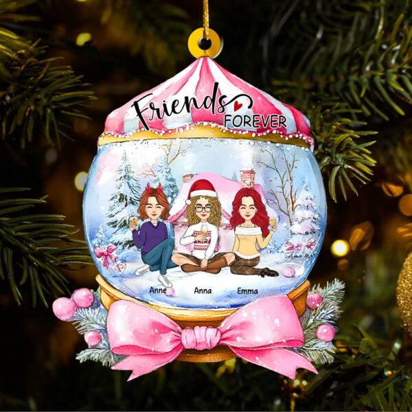 Besties Forever Wonderful Time Ornament - Personalized Acrylic Ornament - Image 4