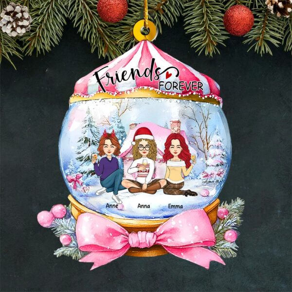 Besties Forever Wonderful Time Ornament - Personalized Acrylic Ornament - Image 3