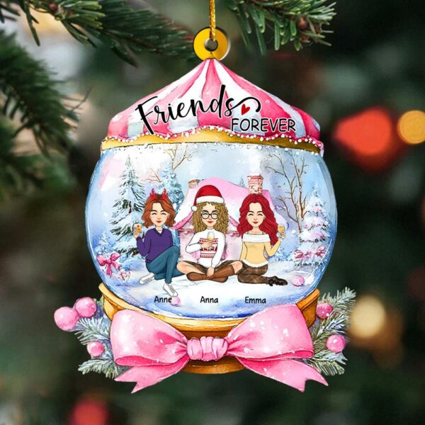 Besties Forever Wonderful Time Ornament - Personalized Acrylic Ornament