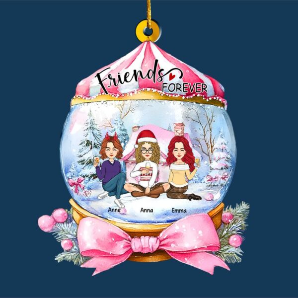 Besties Forever Wonderful Time Ornament - Personalized Acrylic Ornament - Image 5