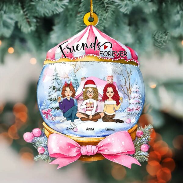 Besties Forever Wonderful Time Ornament - Personalized Acrylic Ornament - Image 2