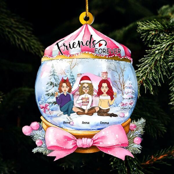 Besties Forever Wonderful Time Ornament - Personalized Acrylic Ornament - Image 6