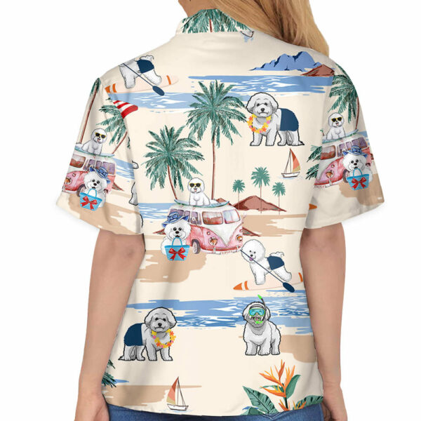 Bichon Frise Summer Beach Hawaiian Shirt - Image 6