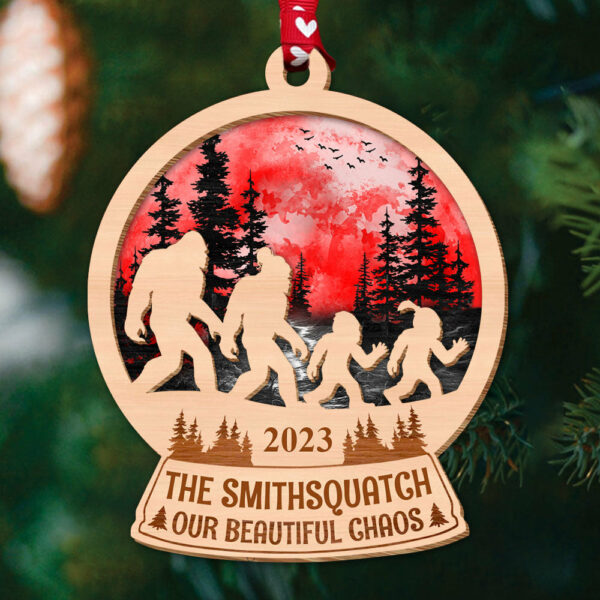 Big Foot Family Personalized Wooden Ornament Gifts For Family, Unique Christmas Gifts, Christmas Tree Decorations - Image 6