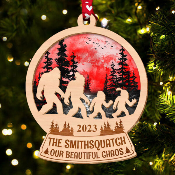 Big Foot Family Personalized Wooden Ornament Gifts For Family, Unique Christmas Gifts, Christmas Tree Decorations - Image 4