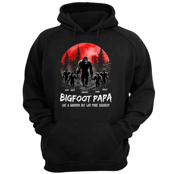 Bigfoot Papa Like a Grandpa But Way More Squatchy - Personalized Shirt - Image 3