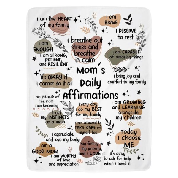 Blanket For Mom, Mom's Self Love Blanket, Positive Affirmations, Blanket For Mom, Christmas For Mom, Birthday Gift For Mom, Mother's Day vr2 - Image 5