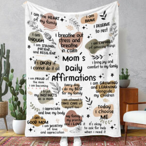 Blanket For Mom, Mom's Self Love Blanket, Positive Affirmations, Blanket For Mom, Christmas For Mom, Birthday Gift For Mom, Mother's Day vr2