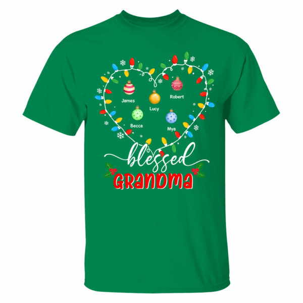Blessed Grandma Christmas Lights - Personalized Custom T Shirt - Christmas, Loving, Funny Gift for Grandma/Nana/Mimi, Mom, Wife, Grandparent - Image 13