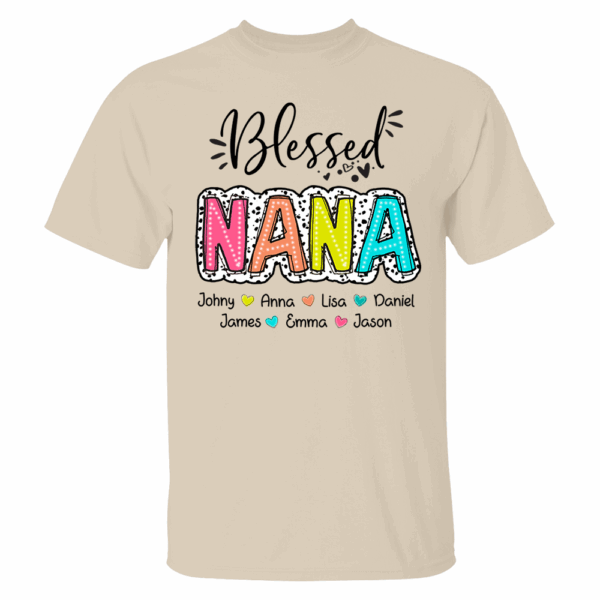 Blessed Nana Dalmatian Dots Shirt, Custom Grandma And Kids, Mother's Days Gift - Image 8