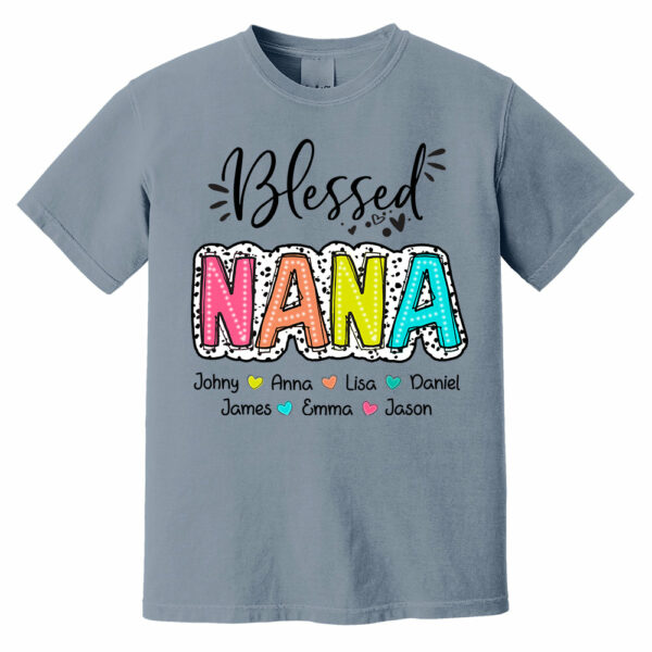 Blessed Nana Dalmatian Dots Shirt, Custom Grandma And Kids, Mother's Days Gift - Image 5