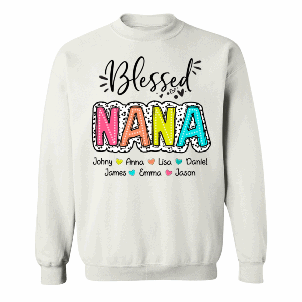 Blessed Nana Dalmatian Dots Shirt, Custom Grandma And Kids, Mother's Days Gift - Image 9