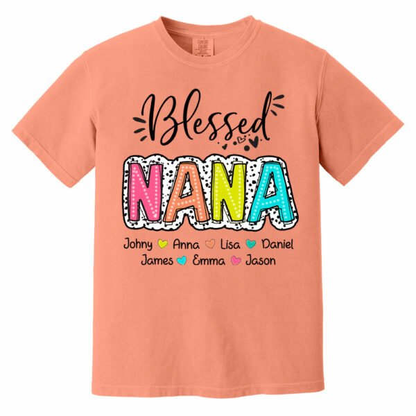 Blessed Nana Dalmatian Dots Shirt, Custom Grandma And Kids, Mother's Days Gift - Image 6