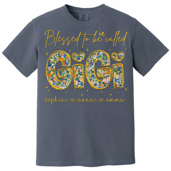Blessed To Be Called Gigi - Custom Nickname & Kid Floral Shirt For Mother's Day NA04 - Image 7