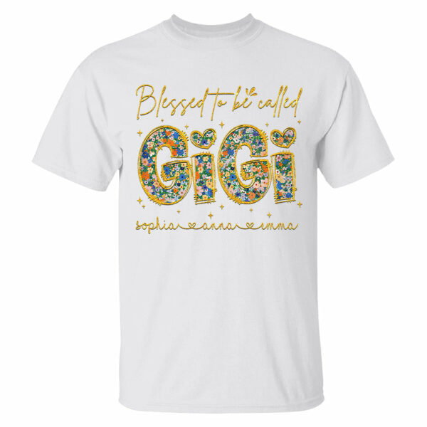 Blessed To Be Called Gigi - Custom Nickname & Kid Floral Shirt For Mother's Day NA04 - Image 9