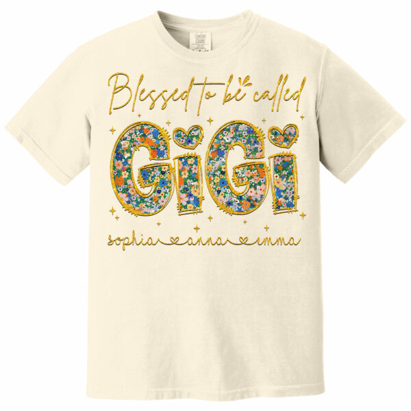 Blessed To Be Called Gigi - Custom Nickname & Kid Floral Shirt For Mother's Day NA04 - Image 5