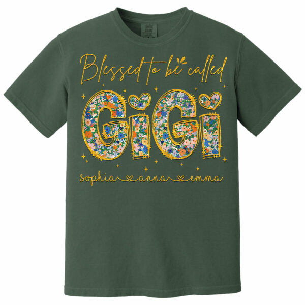Blessed To Be Called Gigi - Custom Nickname & Kid Floral Shirt For Mother's Day NA04 - Image 6