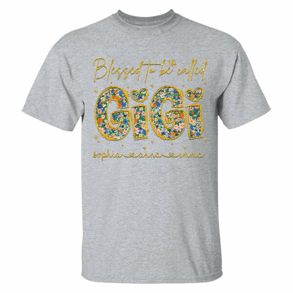 Blessed To Be Called Gigi - Custom Nickname & Kid Floral Shirt For Mother's Day NA04 - Image 11