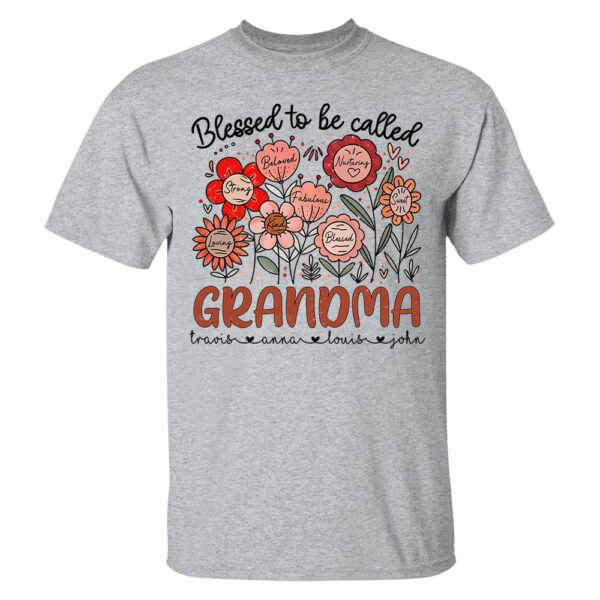 Blessed To Be Called Grandma - Personalized Floral Shirt For Grandma - Custom Kid Names NA04 - Image 13