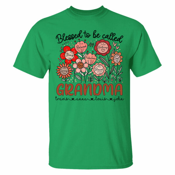 Blessed To Be Called Grandma - Personalized Floral Shirt For Grandma - Custom Kid Names NA04 - Image 14
