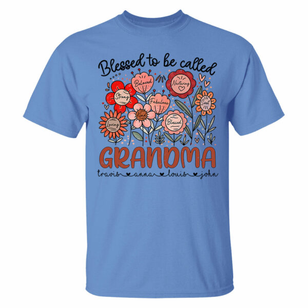 Blessed To Be Called Grandma - Personalized Floral Shirt For Grandma - Custom Kid Names NA04 - Image 7