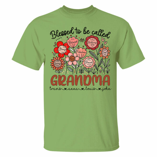 Blessed To Be Called Grandma - Personalized Floral Shirt For Grandma - Custom Kid Names NA04 - Image 9