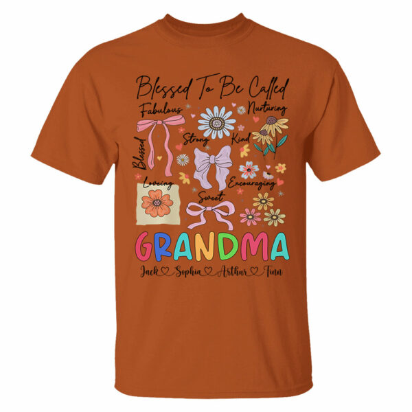 Blessed To Be Called Grandma Coquette - Personalized Christian Wildflower Shirt For Grandma - Image 7