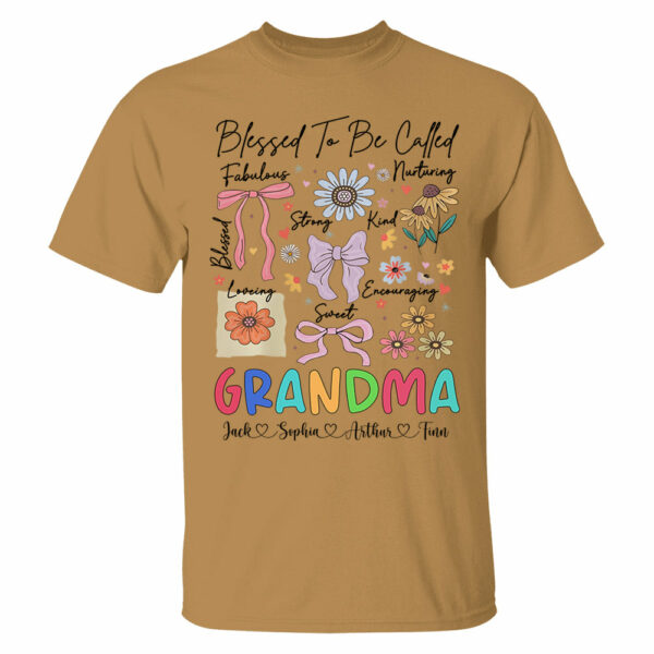 Blessed To Be Called Grandma Coquette - Personalized Christian Wildflower Shirt For Grandma - Image 12