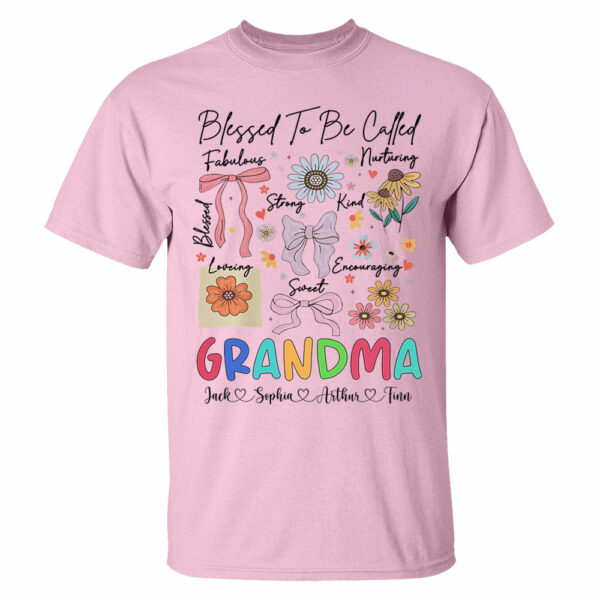 Blessed To Be Called Grandma Coquette - Personalized Christian Wildflower Shirt For Grandma - Image 13