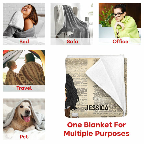 Book Lovers This Is My Book Reading Blanket - Personalized Blanket - Image 4