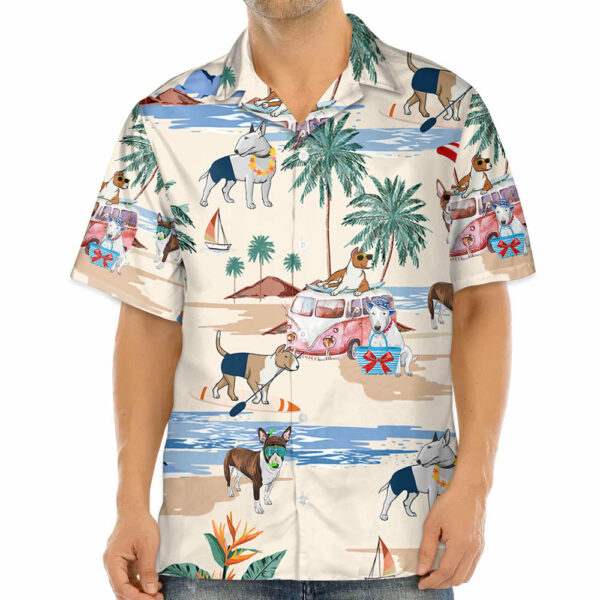 Bull Terrier Summer Beach Hawaiian Shirt - Image 3