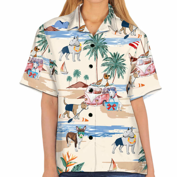 Bull Terrier Summer Beach Hawaiian Shirt - Image 5