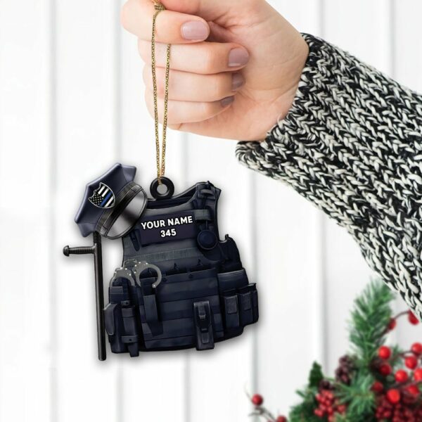 Bulletproof Personalized Ornament Gifts For Police Policeman - Image 3