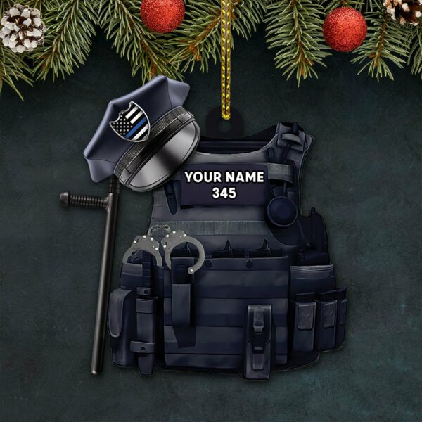 Bulletproof Personalized Ornament Gifts For Police Policeman - Image 4