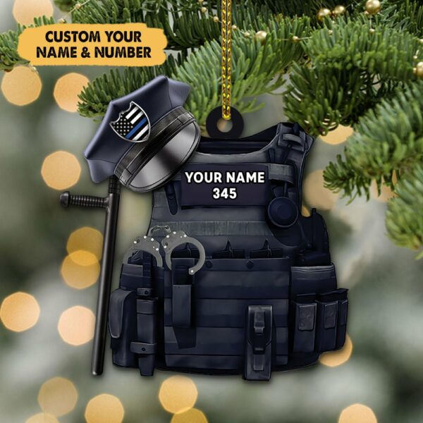 Bulletproof Personalized Ornament Gifts For Police Policeman - Image 2