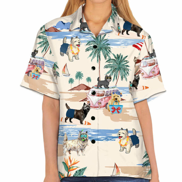 Cairn Terrier Summer Beach Hawaiian Shirt, Hawaiian Shirts For Men Short Sleeve Aloha Beach Shirt - Image 5