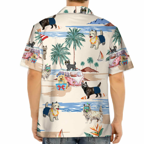 Cairn Terrier Summer Beach Hawaiian Shirt, Hawaiian Shirts For Men Short Sleeve Aloha Beach Shirt - Image 4