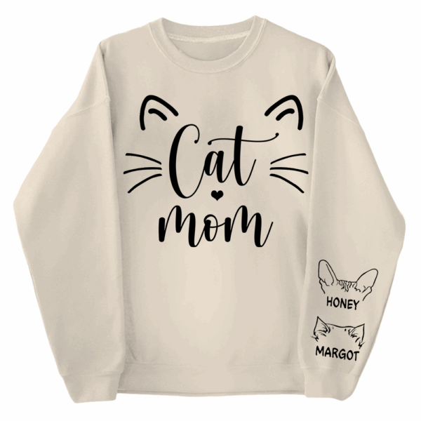 Cat Mom - Personalized Shirt - Gift For Cat Lover, Cat Mom, Mother's Day Gift - Image 2