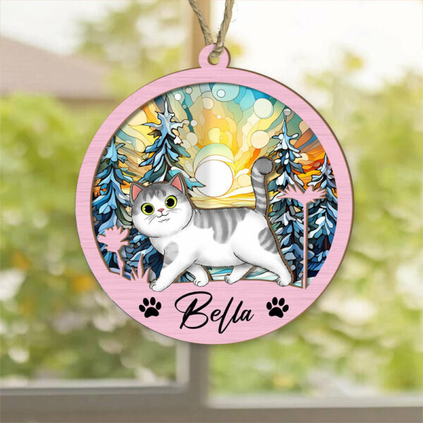 Cat Suncatcher Personalized Ornament, Pet Christmas Ornament, Cat Ornament - Image 3