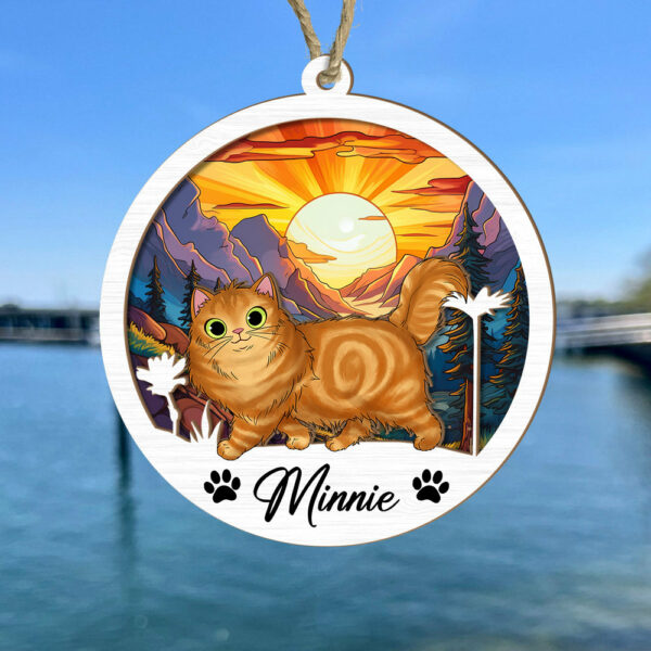 Cat Suncatcher Personalized Ornament, Pet Christmas Ornament, Cat Ornament - Image 2