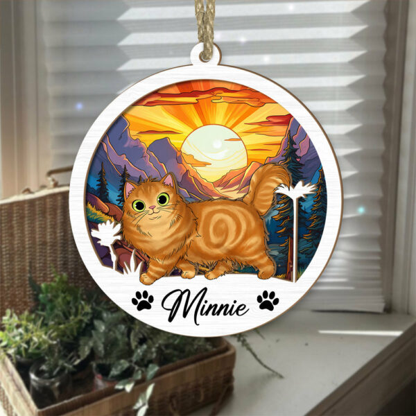 Cat Suncatcher Personalized Ornament, Pet Christmas Ornament, Cat Ornament - Image 4