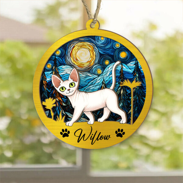 Cat Suncatcher Personalized Ornament, Pet Christmas Ornament, Cat Ornament - Image 3