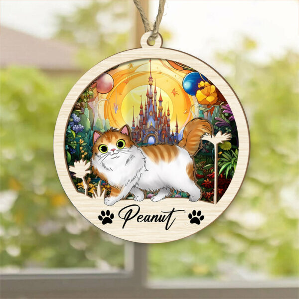 Cat Suncatcher Personalized Ornament, Pet Christmas Ornament, Cat Ornament - Image 3