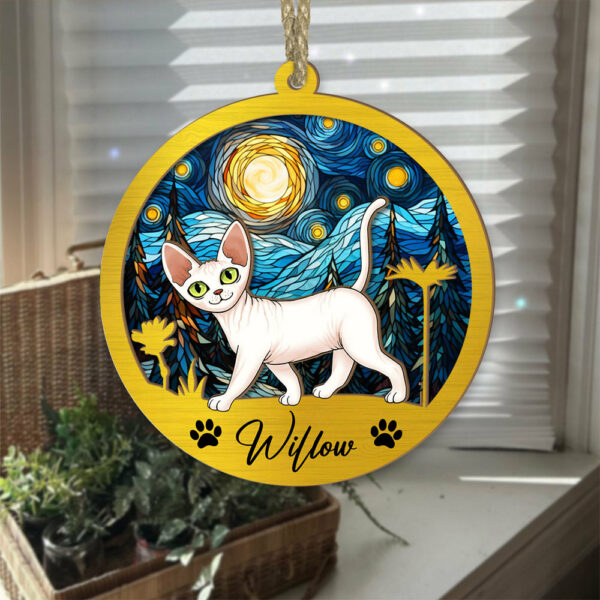 Cat Suncatcher Personalized Ornament, Pet Christmas Ornament, Cat Ornament - Image 4
