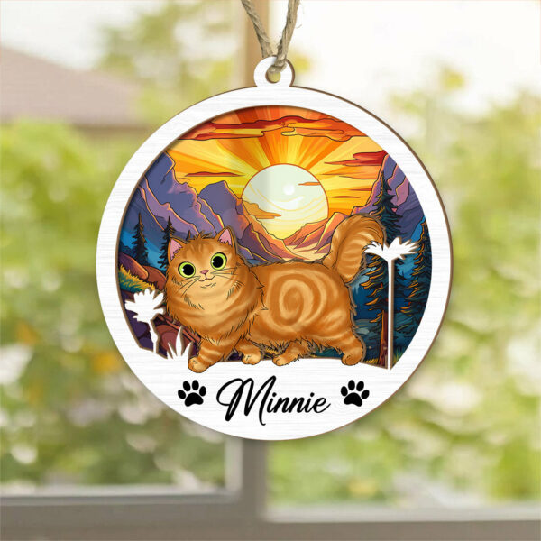 Cat Suncatcher Personalized Ornament, Pet Christmas Ornament, Cat Ornament - Image 3